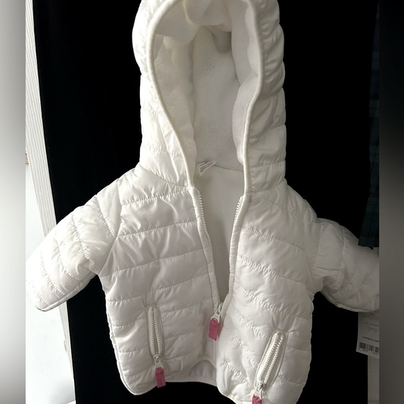 Carter’s Baby Girl White Jacket - Size 3 Months - NWT - Picture 1 of 1